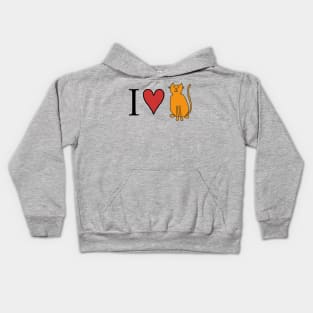 I Love Cats Kids Hoodie